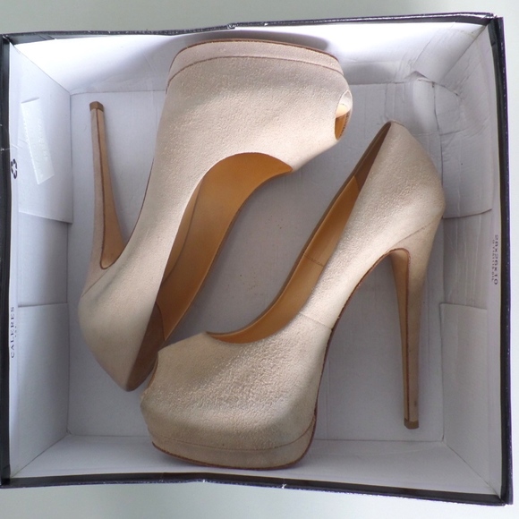 Giuseppe Zanotti Beige Suede Platforms - Picture 4 of 4